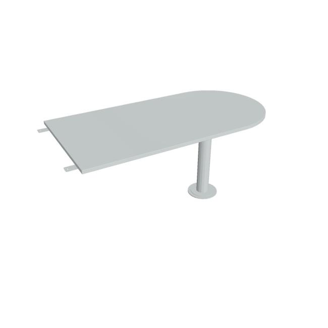 Additional table Flex, 160x75.5x80 cm, grey/metal