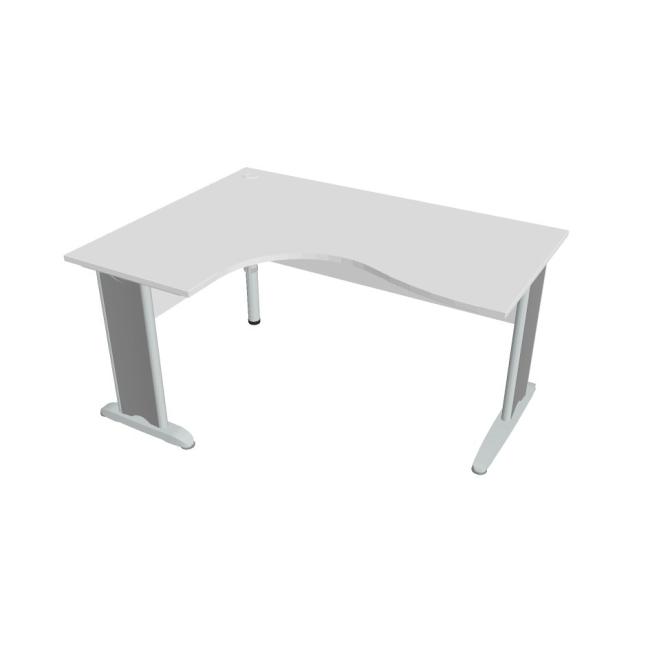 [ON165799] Cross desk, ergo, right, 160x75.5x120 cm, white/metal