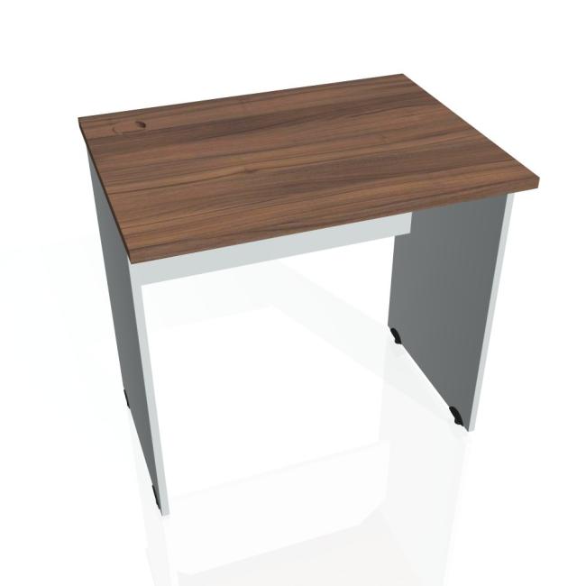 Gate desk, 80x75.5x60 cm, walnut/grey