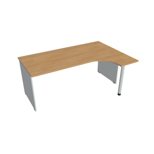 Gate desk, ergo, left, 180x75.5x120 cm, oak/grey