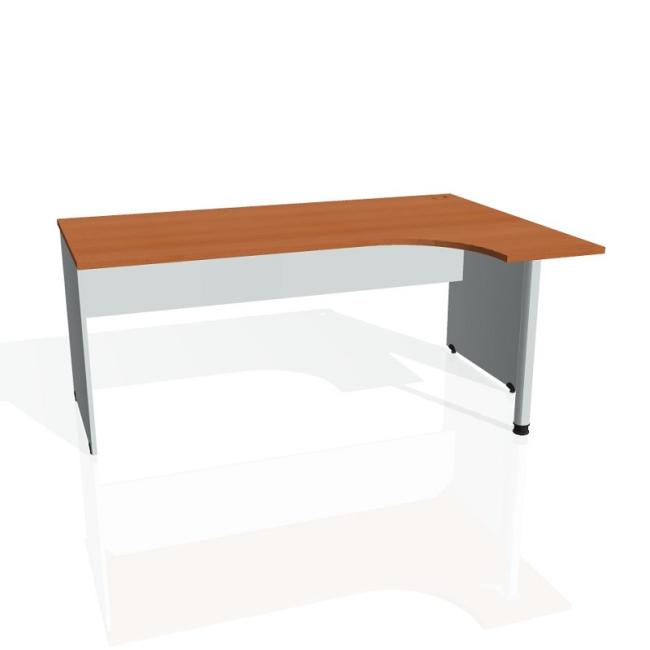 [ON180158] Gate desk, ergo, left, 180x75.5x120 cm, cherry/grey