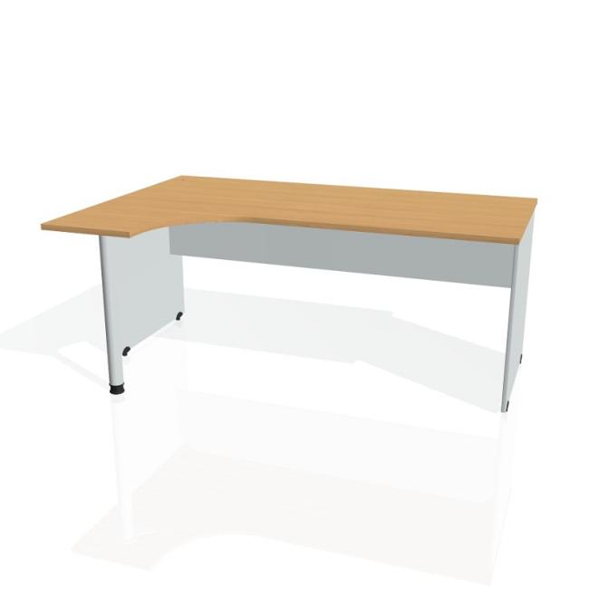 Gate desk, ergo, right, 180x75.5x120 cm, beech/grey