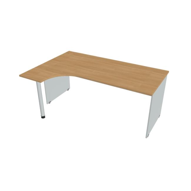 Gate desk, ergo, right, 180x75.5x120 cm, oak/grey