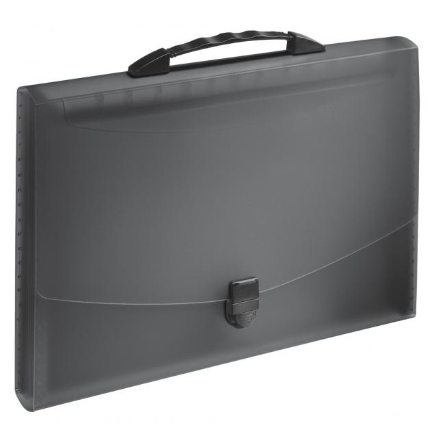 [ES624024] Plastic briefcase with compartments and handle Esselte VIVIDA black