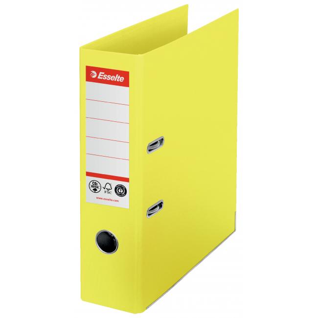 Lever filer Esselte No.1 recycled cardboard 7.5 cm yellow