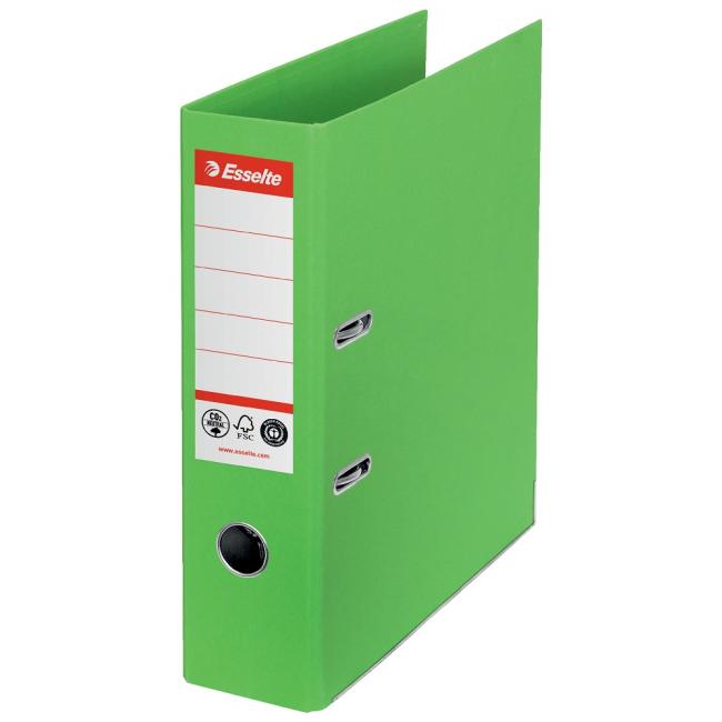 Esselte No.1 lever folder recycled cardboard 7.5 cm green