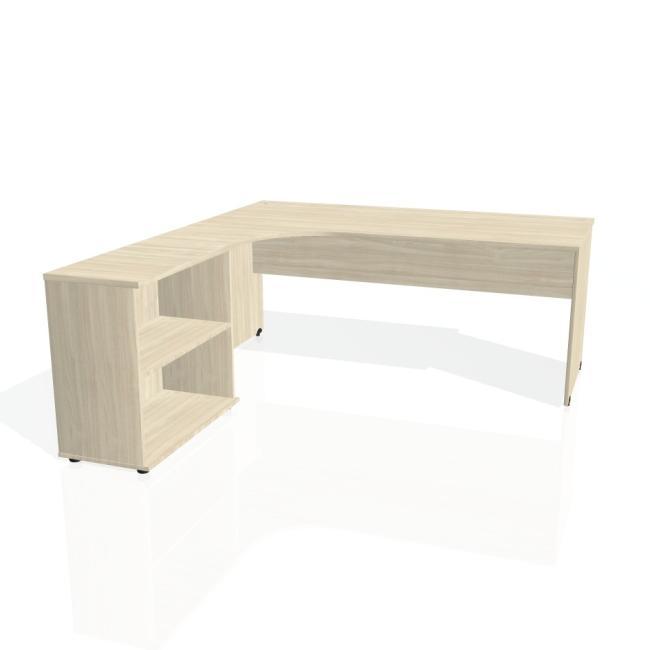 Gate desk, ergo, right, 180x75.5x200 cm, agate/agate