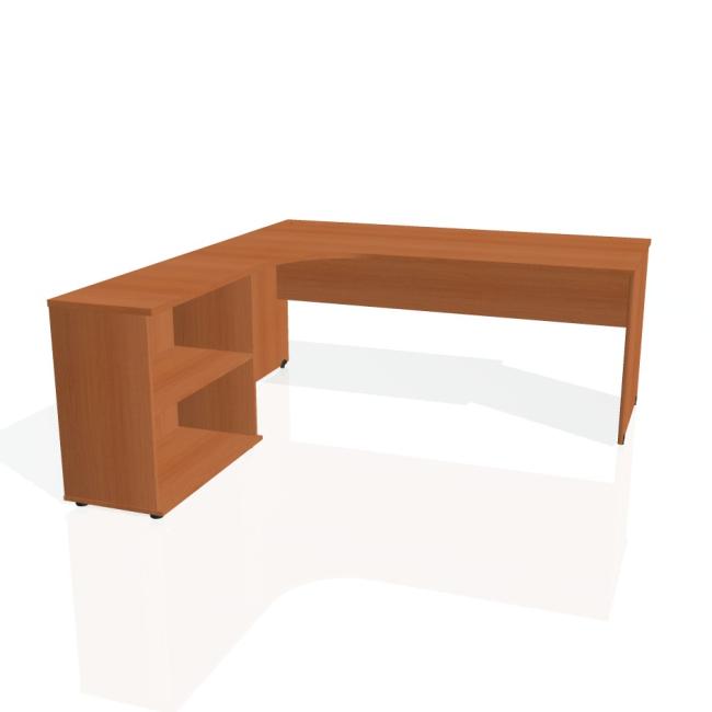 Gate desk, ergo, right, 180x75.5x200 cm, cherry/cherry
