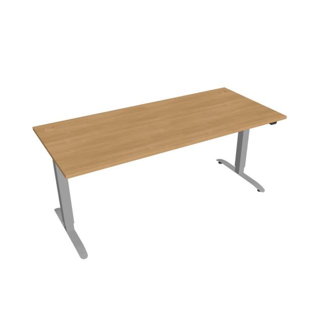 Motion desk, ZO, 2S, 180x70.5-120.5x80 cm, oak/grey