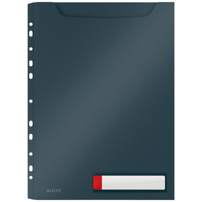 [ES680089] Large capacity Leitz Cozy velvet gray hanging case