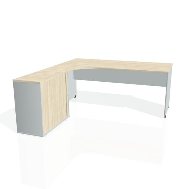 Gate desk, ergo, right, 180x75.5x200 cm, agate/grey