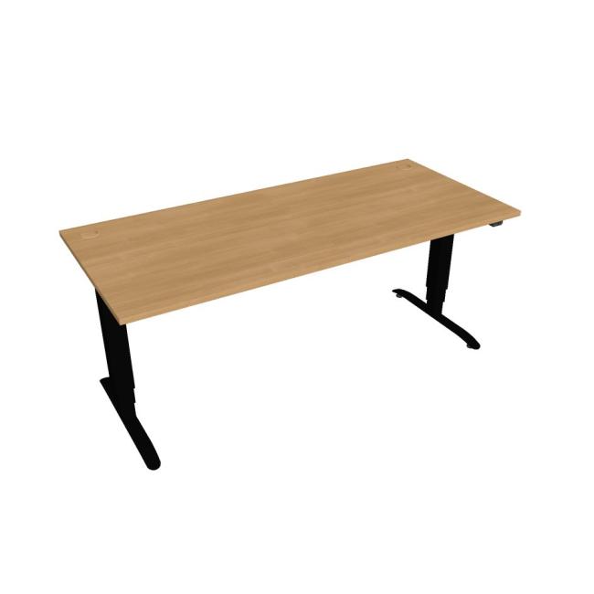 Motion desk, ZO, 3S, 180x61 - 128x80 cm, oak/black