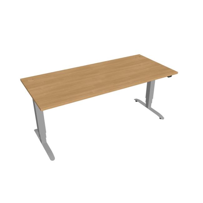 Motion desk, ZO, 3S, 180x61 - 128x80 cm, oak/grey