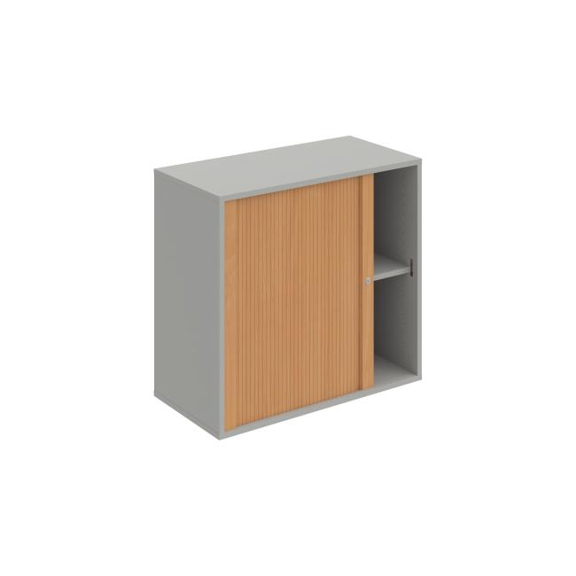 Drive shelf cabinet, lock, 80x74x40 cm, beech/grey