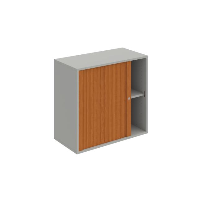 Drive shelf cabinet, lock, 80x74x40 cm, cherry/grey