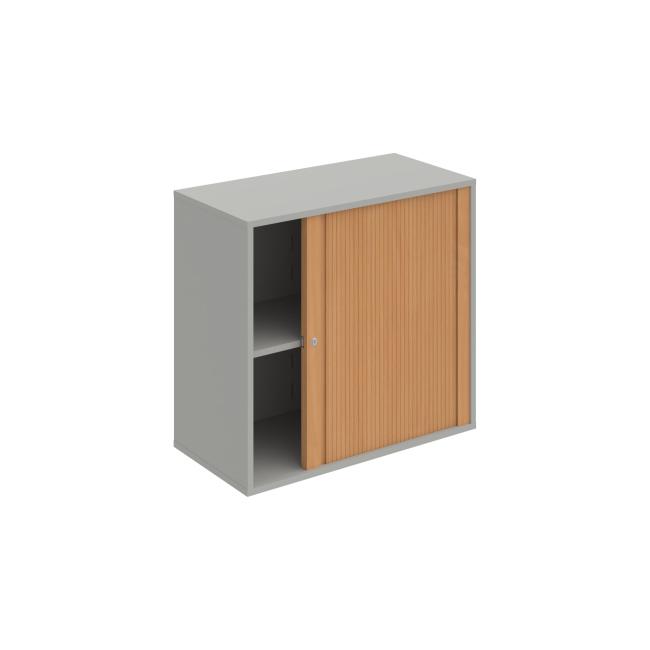 Drive shelf cabinet, lock, 80x74x40 cm, beech/grey