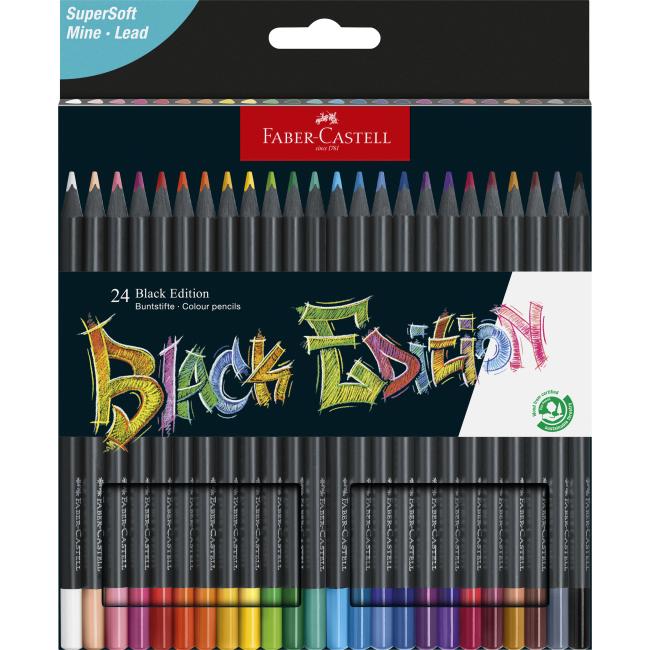 Faber Castell Black Edition crayons, 24 pcs