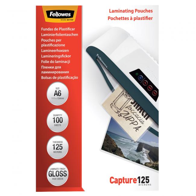 [FE530720] Laminating films Fellowes 111x154 /A6/ 125mic