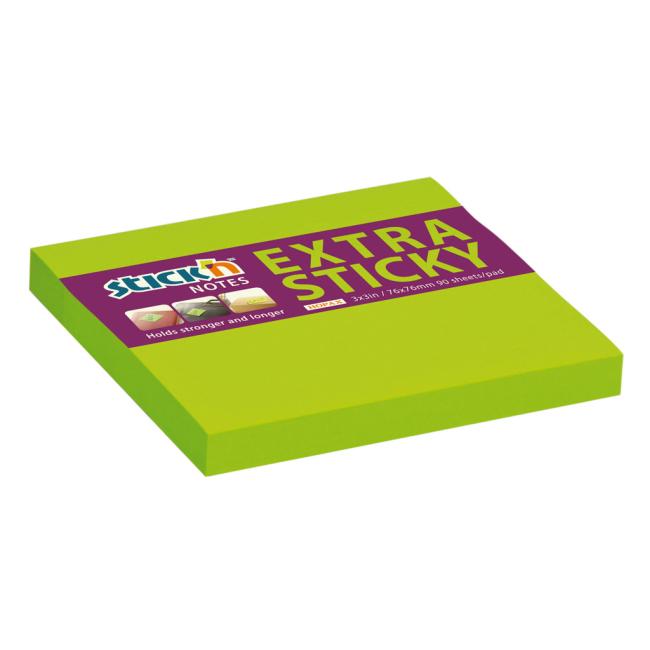[AV021672] Stick'n Hopax self-adhesive pad, 76x76 mm, neon green
