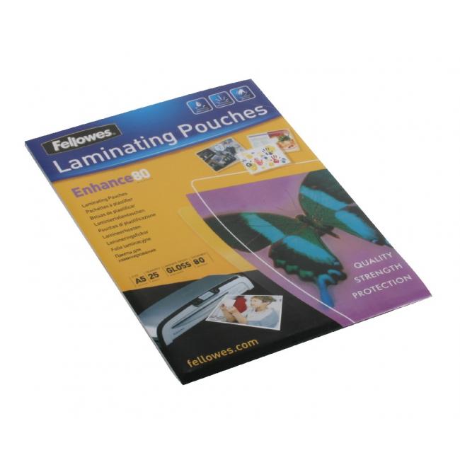 Laminating films Fellowes 154x216 80mic 25 pcs