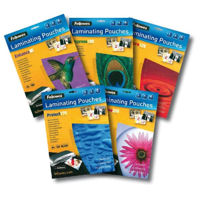 Fellowes laminating films 60x90mm 125mic