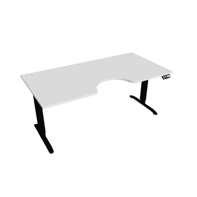 Motion Ergo desk, PO, 2S, 180x70.5-120.5x90 cm, white/black