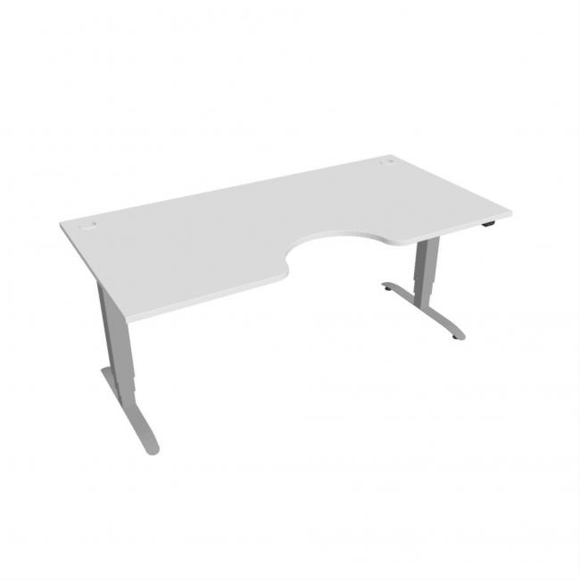 Motion Ergo desk, ZO, 3S, 180x61-128x90 cm, white/grey