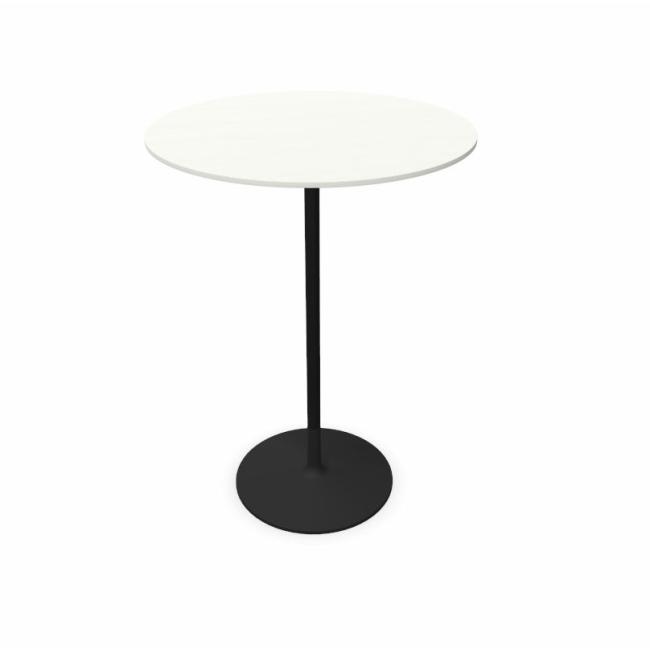 Chic RR10 bar table, d 80cm, h 110cm, black frame, white top