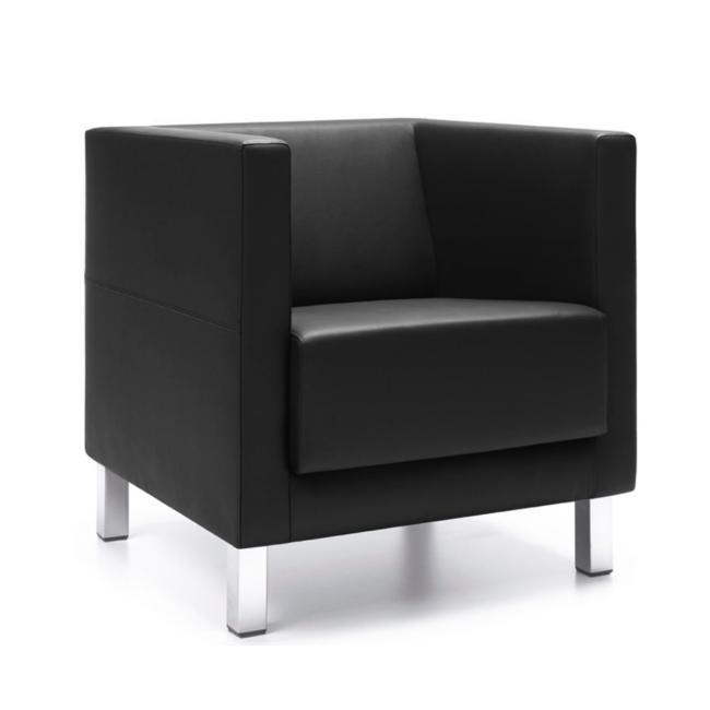 Vancouver Lite single chair, chrome legs, Next NX-14 dark gray fabric