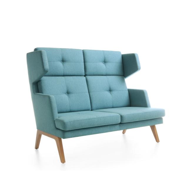 Double armchair October, legs wood, fabric Medley 67006