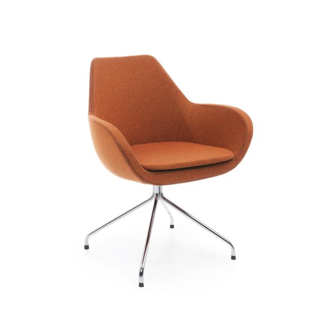 [FL001014] Kreslo s ventilátorom, otočné na klzákoch, chrómová podnož, látka Alba 3005