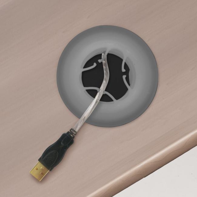 [ON200296] Držiak na uchytenie organizéra káblov na priechodku, šedý