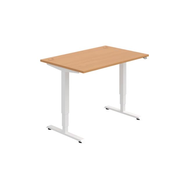 [ON211126] Work table RUN, ZO, 3S, 120x64.5-130.5x80 cm, beech/white