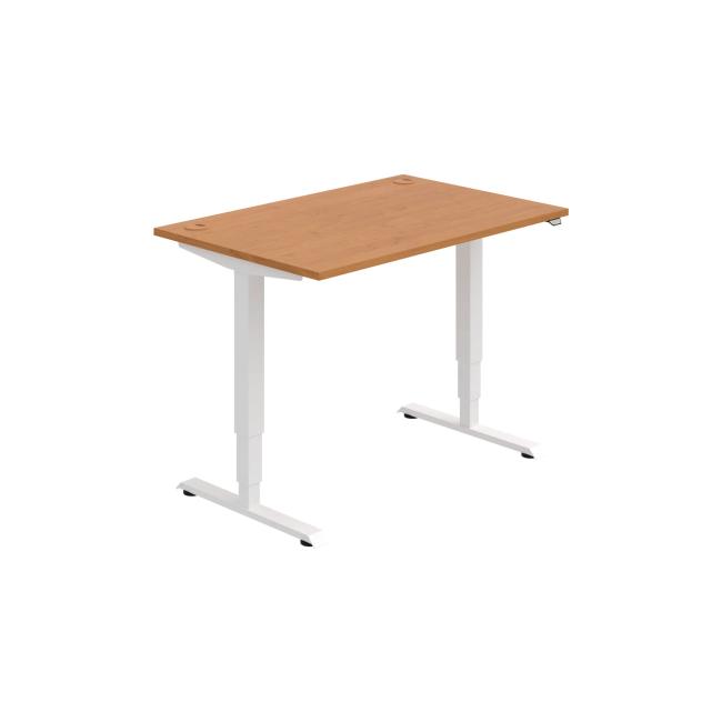 Work table RUN, ZO, 3S, 120x64.5-130.5x80 cm, alder/white