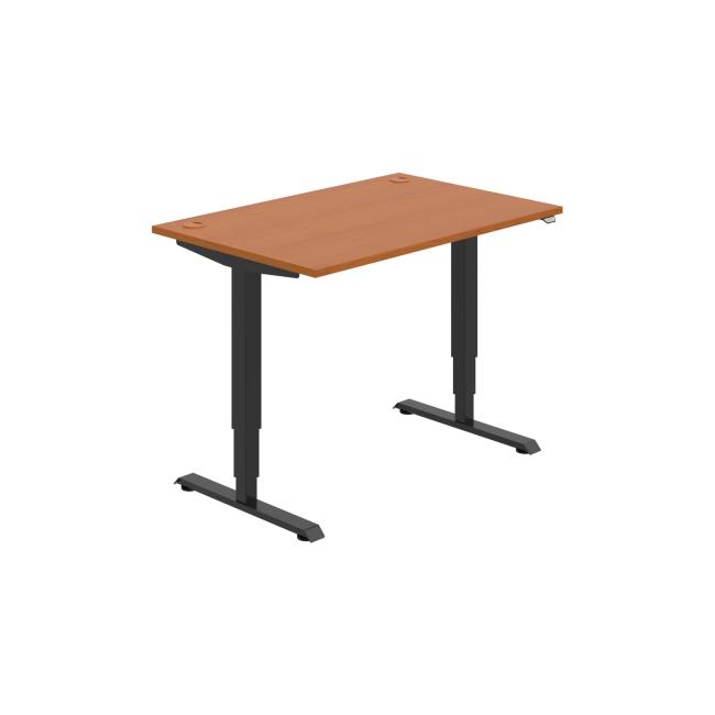 [ON211154] Work table RUN, ZO, 3S, 120x64.5-130.5x80 cm, cherry/black