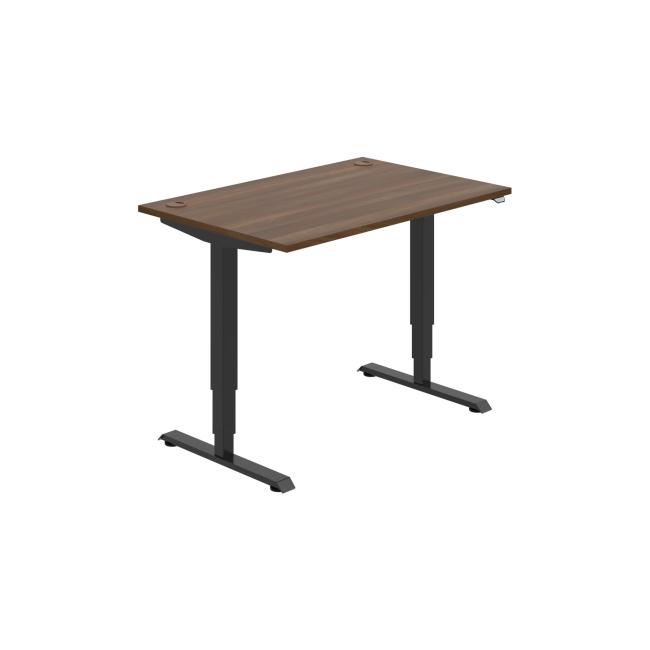 Work table RUN, ZO, 3S, 120x64.5-130.5x80 cm, walnut/black