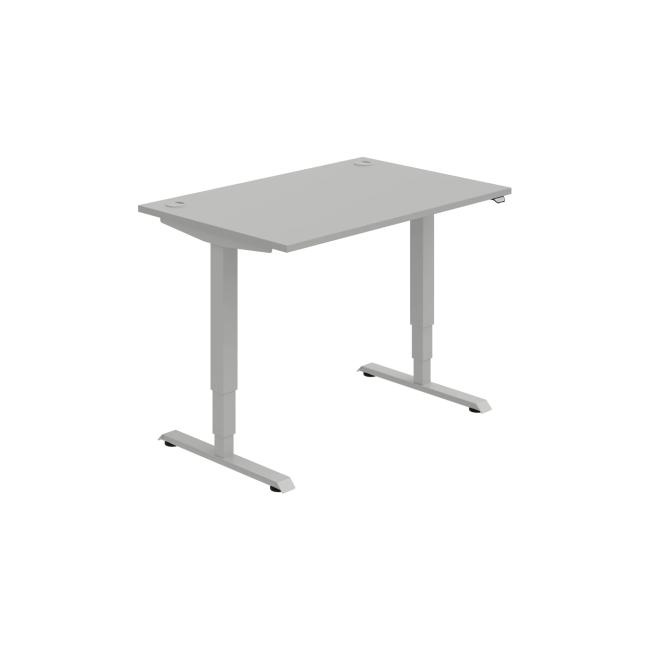 Work table RUN, ZO, 3S, 120x64.5-130.5x80 cm, gray/grey