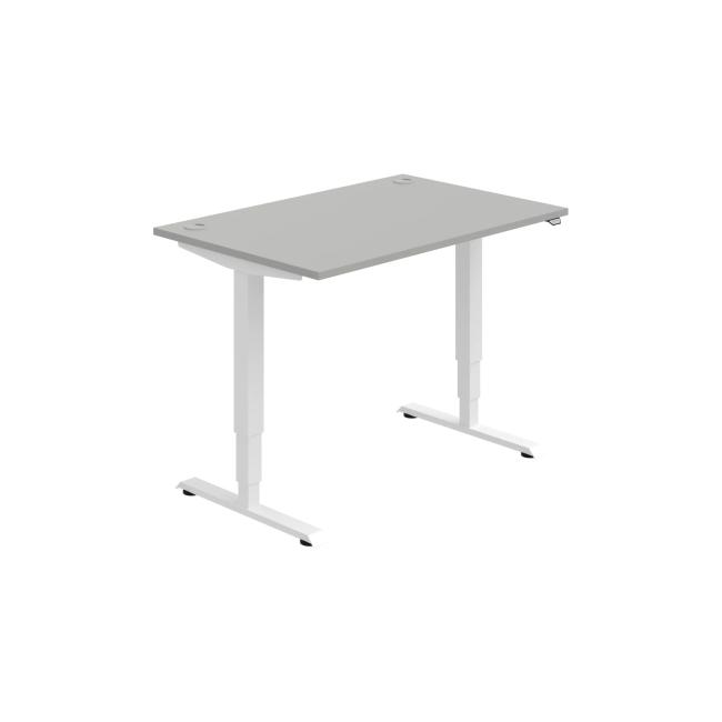 Work table RUN, ZO, 3S, 120x64.5-130.5x80 cm, grey/white