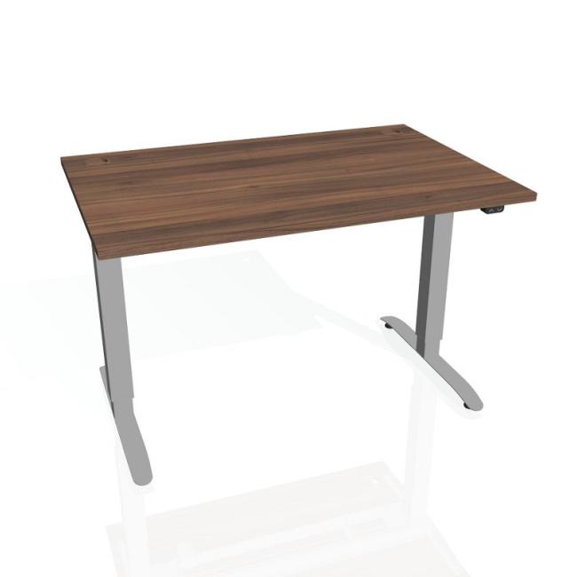 Motion desk, ZO, 2S, 120x70.5-120.5x80 cm, walnut/grey