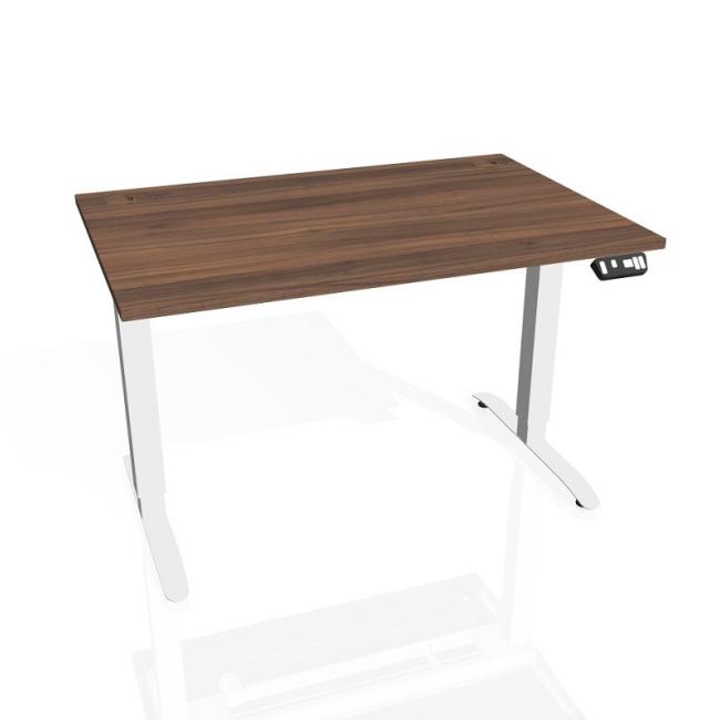Motion desk, PO, 2S, 120x70.5-120.5x80 cm, walnut/white