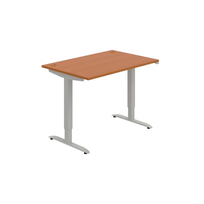 Motion desk, ZO, 2S, 140x70.5-120.5x80 cm, cherry/grey