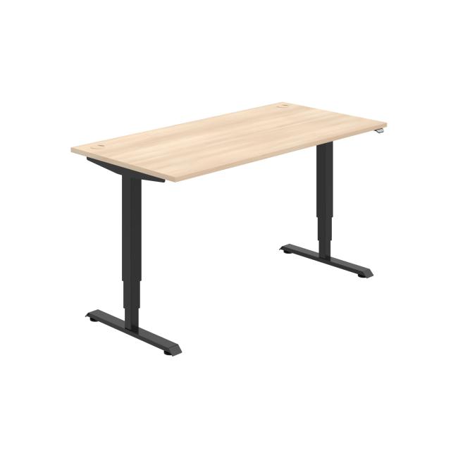 [ON215114] Pracovný stôl RUN, ZO, 3S, 160x64,5-130,5x80 cm, achát/čierna