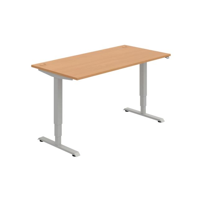 [ON215125] Work table RUN, ZO, 3S, 160x64.5-130.5x80 cm, beech/grey