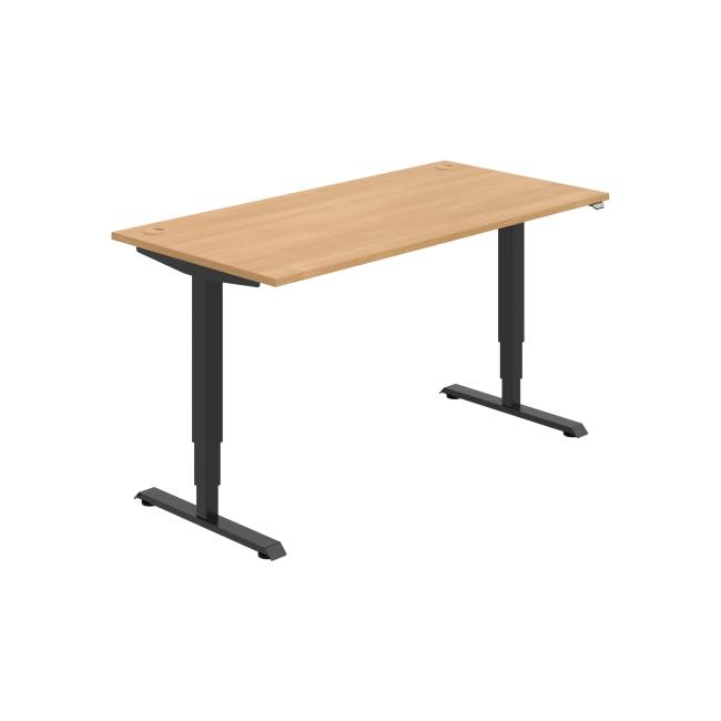 [ON215144] Work table RUN, ZO, 3S, 160x64.5-130.5x80 cm, oak/black