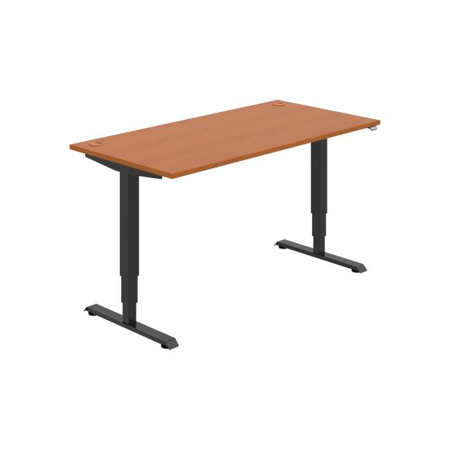 [ON215154] Work table RUN, ZO, 3S, 160x64.5-130.5x80 cm, cherry/black