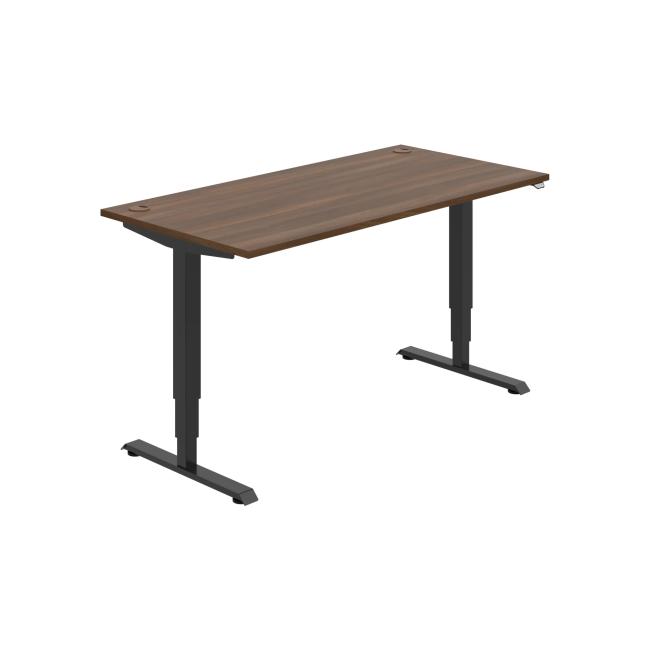 [ON215174] Pracovný stôl RUN, ZO, 3S, 160x64,5-130,5x80 cm, orech/čierna