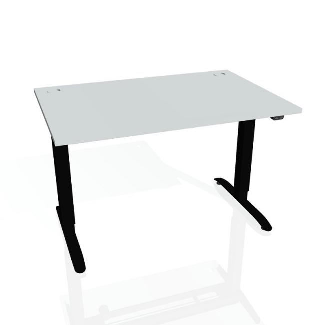 Motion desk, ZO, 2S, 180x70.5-120.5x80 cm, grey/black