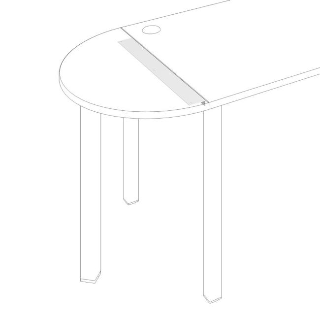 Connecting angle Uni for tables 80 cm