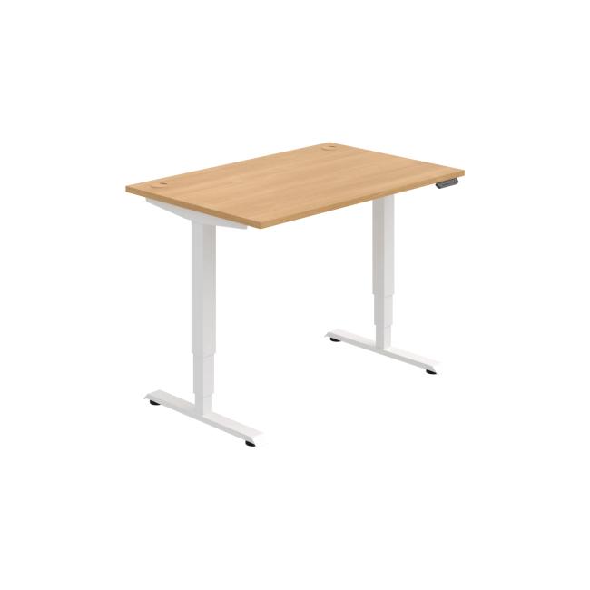 [ON221146] Work table RUN, PO, 3S, 120x64.5-130.5x80 cm, oak/white