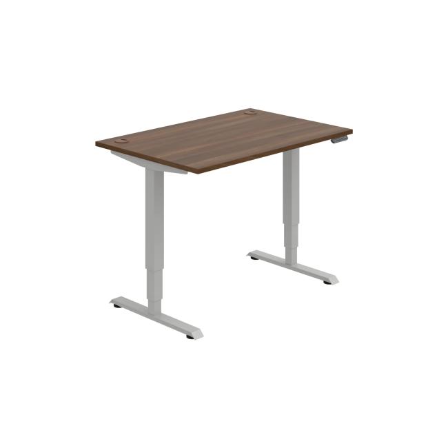 [ON221175] Work table RUN, PO, 3S, 120x64.5-130.5x80 cm, walnut/grey